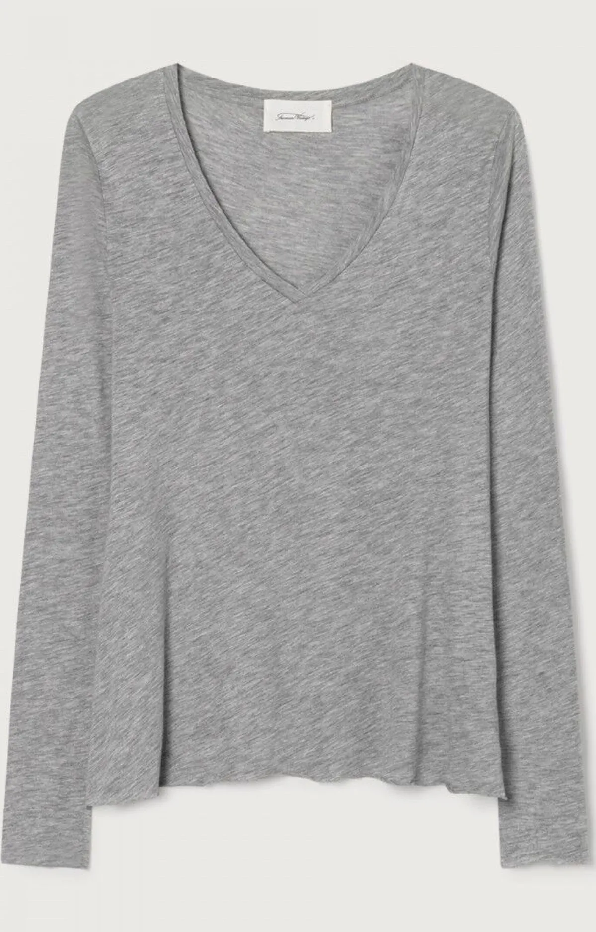 Damen American Vintage |Damen-T-Shirt Jacksonville Grau Meliert