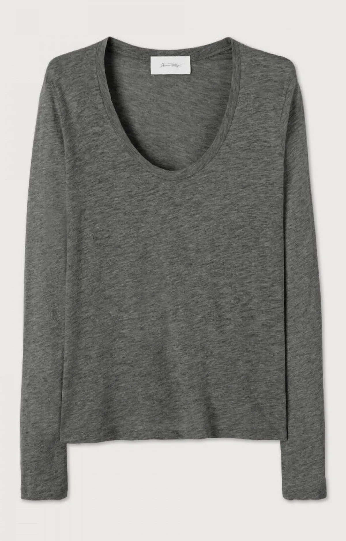 Damen American Vintage |Damen-T-Shirt Jacksonville Anthrazit Meliert