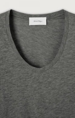 Damen American Vintage |Damen-T-Shirt Jacksonville Anthrazit Meliert