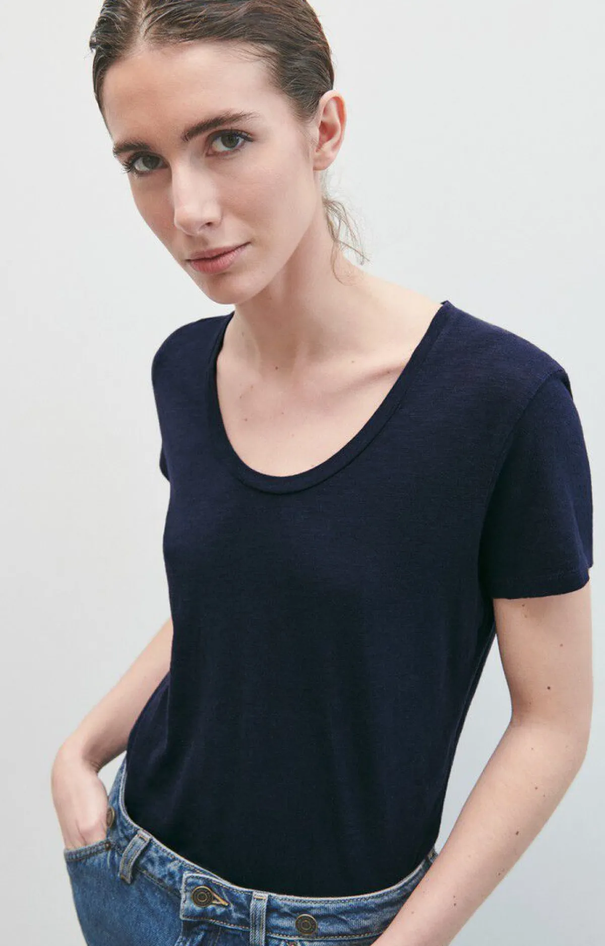 Damen American Vintage |Damen-T-Shirt Jacksonville Navy
