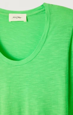 Damen American Vintage |Damen-T-Shirt Jacksonville Flashing Grun