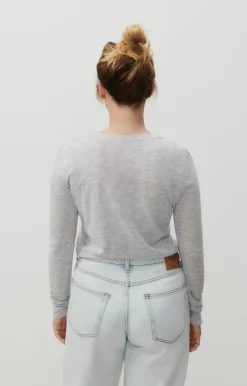 Damen American Vintage |Damen-T-Shirt Jacksonville Vlies Meliert