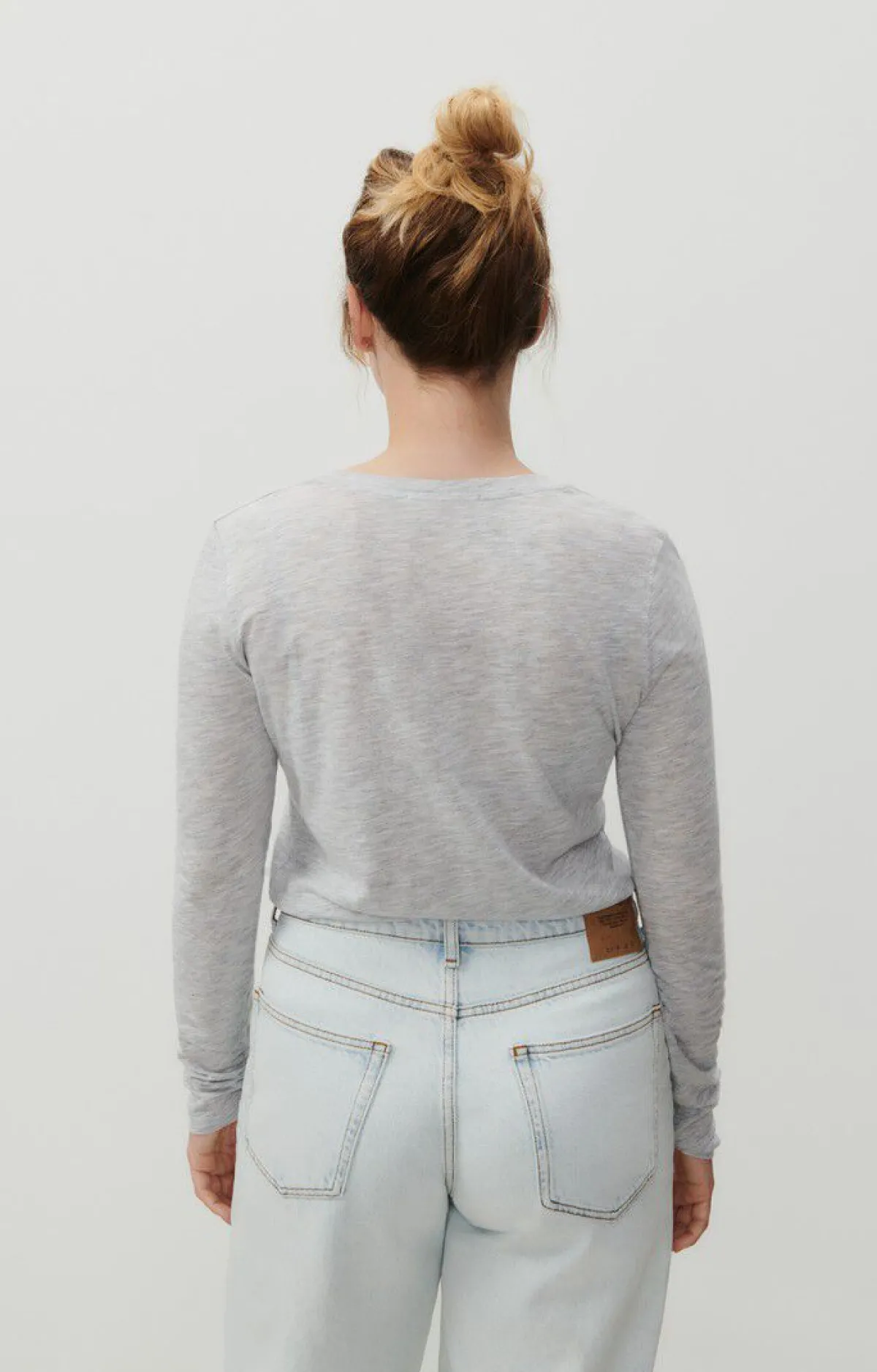 Damen American Vintage |Damen-T-Shirt Jacksonville Vlies Meliert