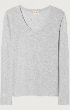 Damen American Vintage |Damen-T-Shirt Jacksonville Vlies Meliert