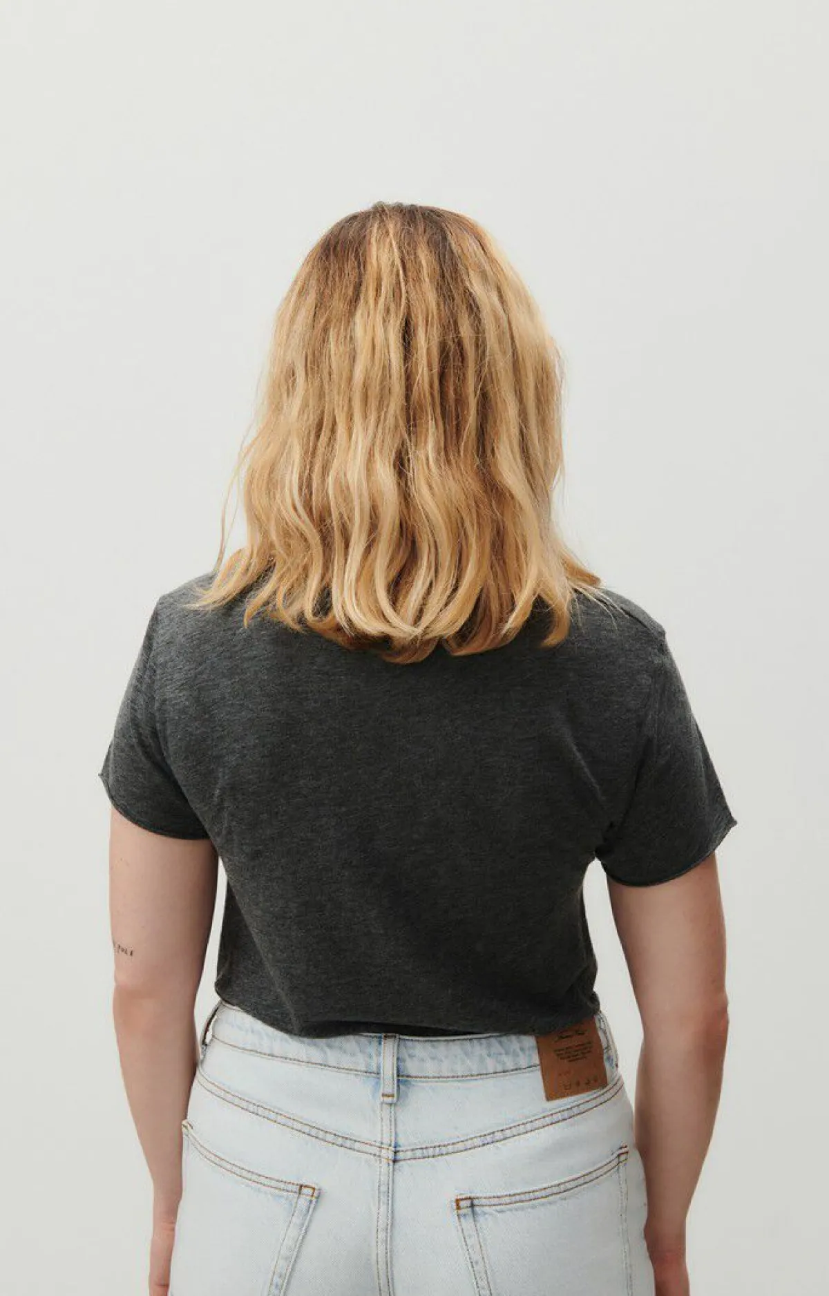 Damen American Vintage |Damen-T-Shirt Jacksonville Anthrazit Meliert