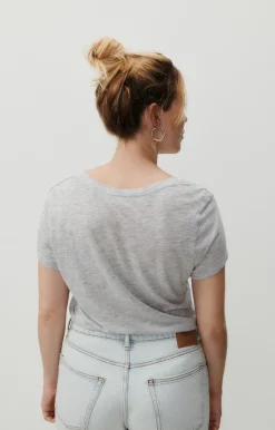 Damen American Vintage |Damen-T-Shirt Jacksonville Vlies Meliert