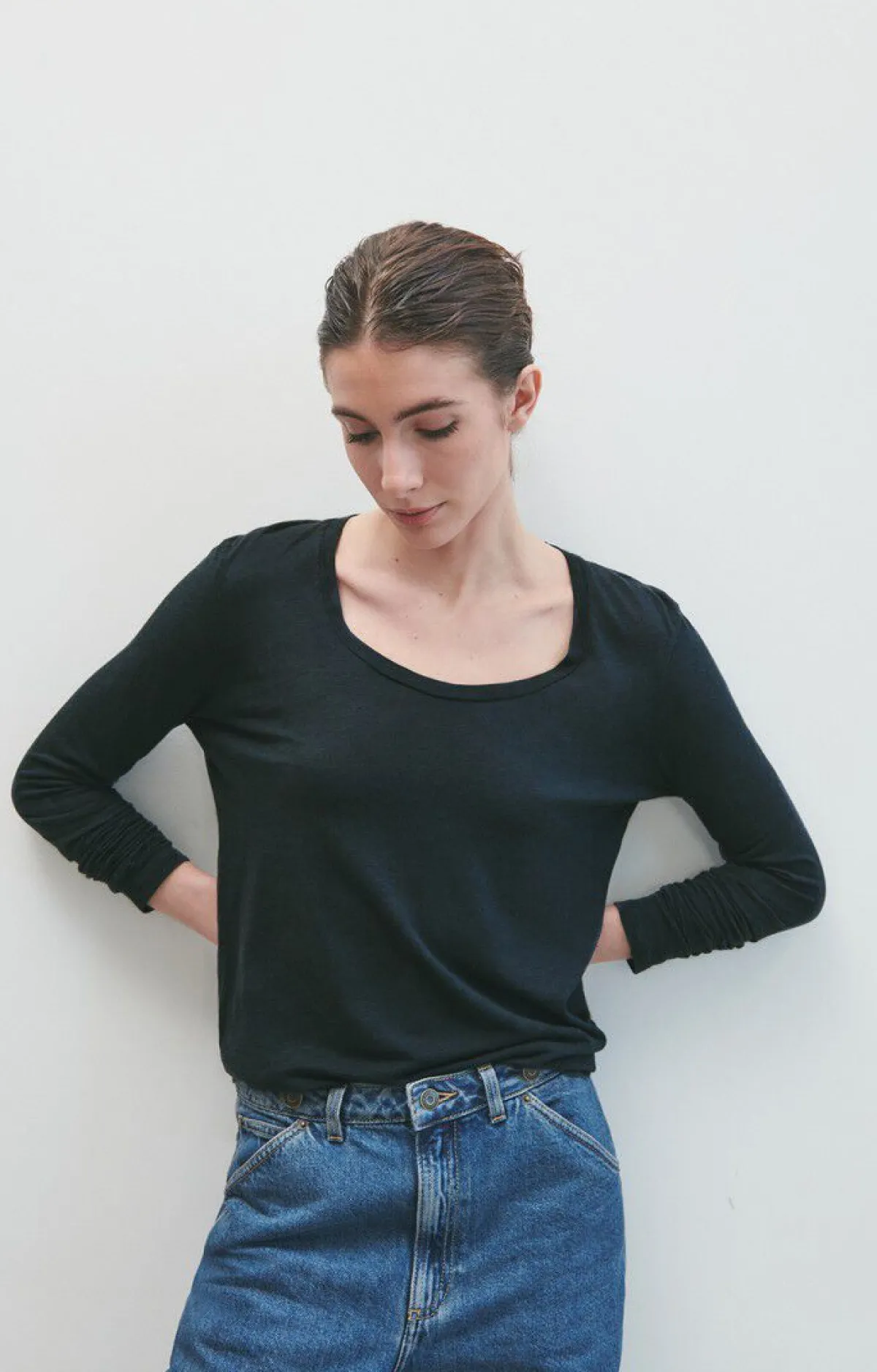 Damen American Vintage |Damen-T-Shirt Jacksonville Navy