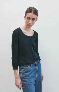 Damen American Vintage |Damen-T-Shirt Jacksonville Navy