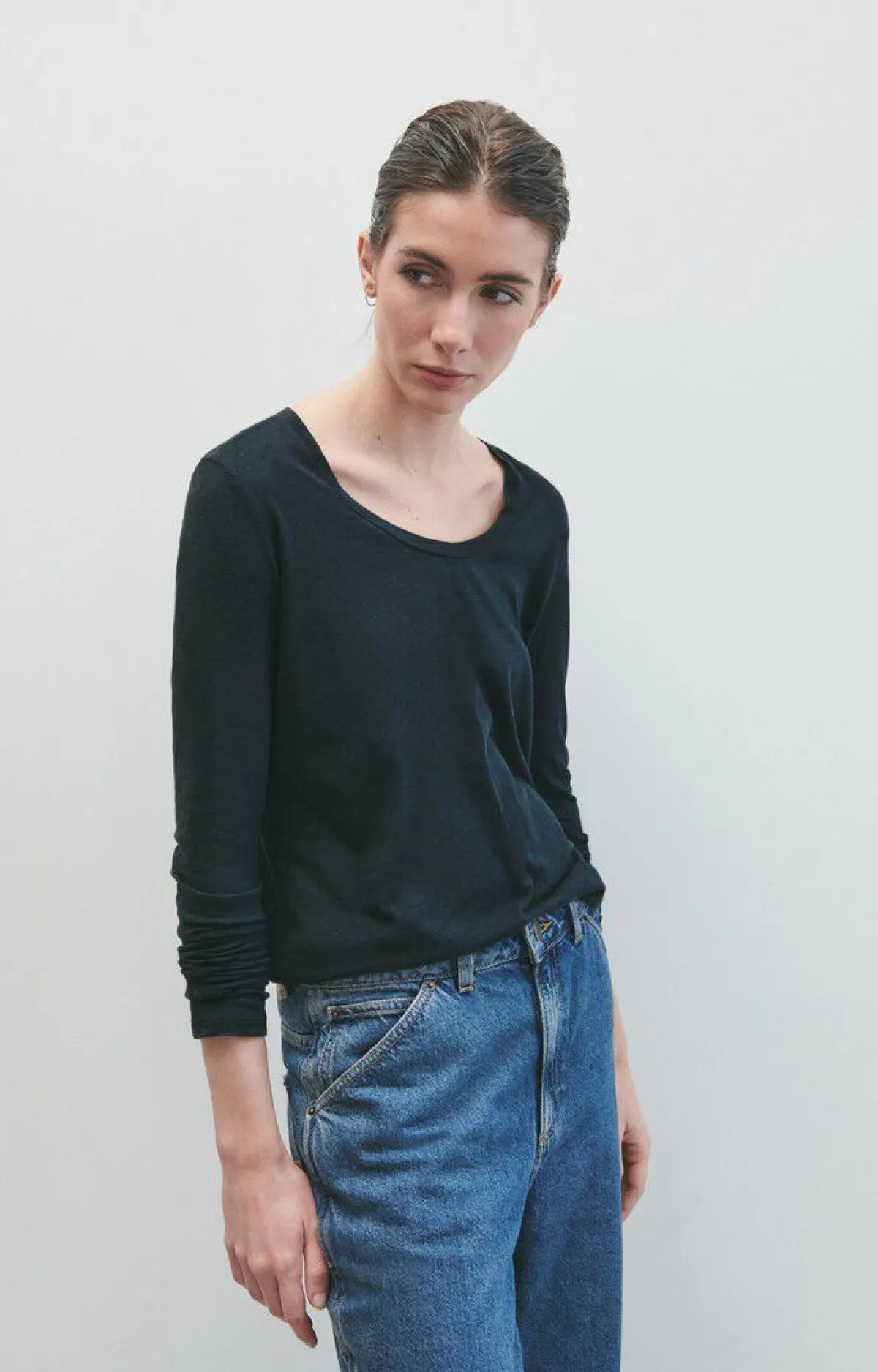 Damen American Vintage |Damen-T-Shirt Jacksonville Navy