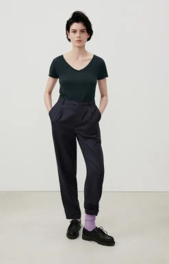 Damen American Vintage |Damen-T-Shirt Jacksonville Navy