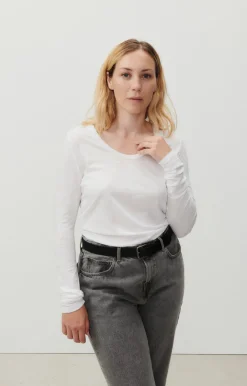 Damen American Vintage |Damen-T-Shirt Jacksonville Weiss