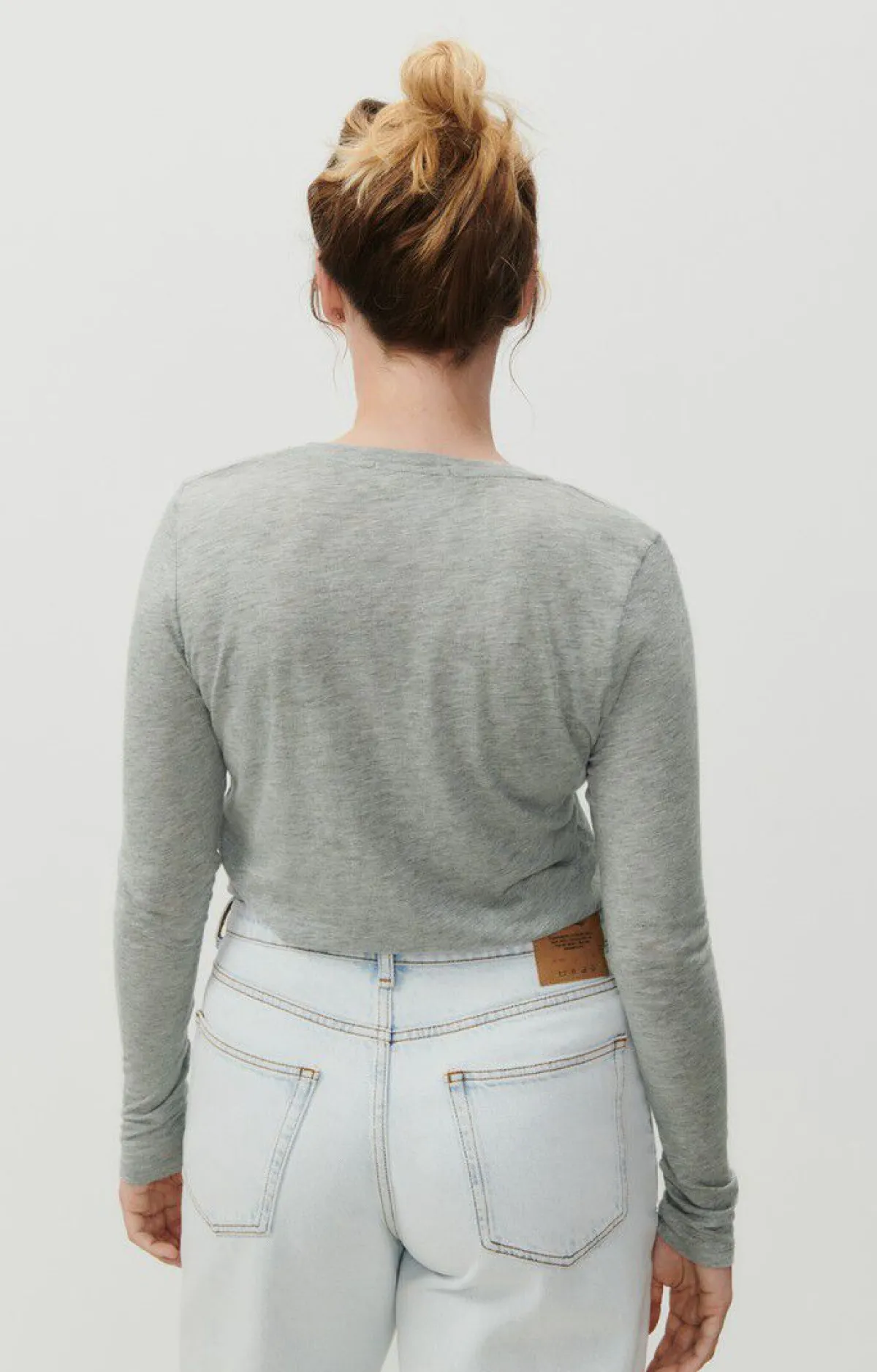 Damen American Vintage |Damen-T-Shirt Jacksonville Grau Meliert