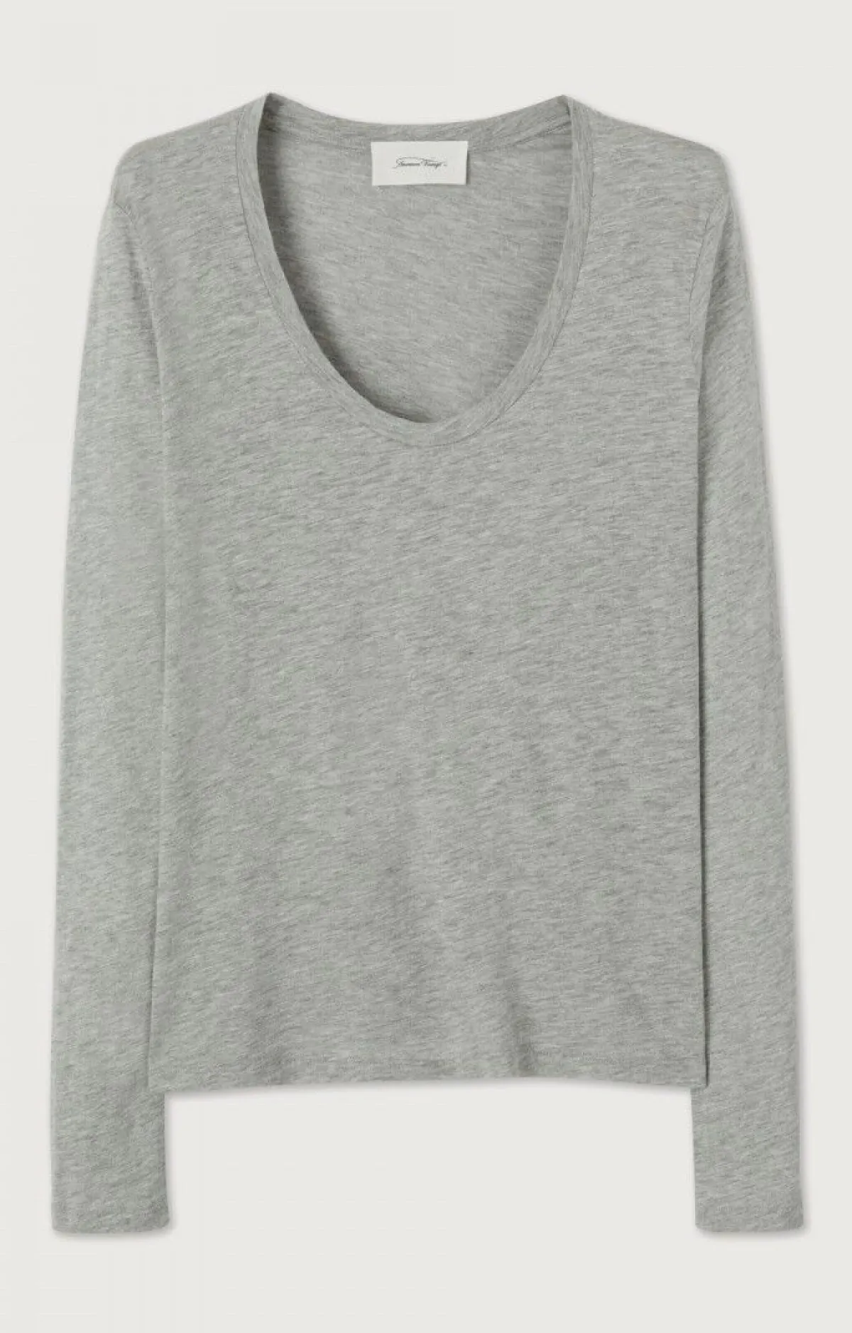 Damen American Vintage |Damen-T-Shirt Jacksonville Grau Meliert