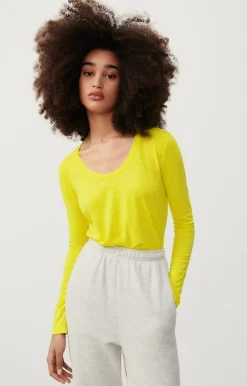 Damen American Vintage |Damen-T-Shirt Jacksonville Zitrone Vintage