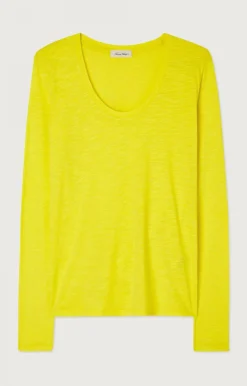 Damen American Vintage |Damen-T-Shirt Jacksonville Zitrone Vintage