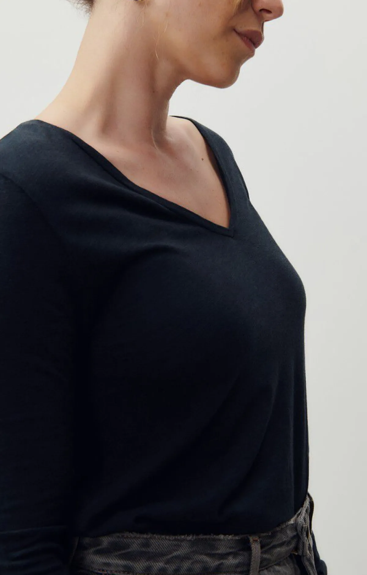 Damen American Vintage |Damen-T-Shirt Jacksonville Navy