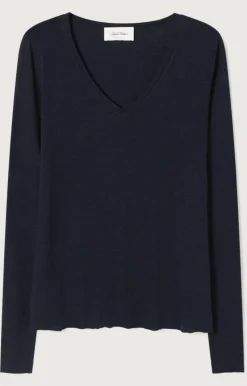Damen American Vintage |Damen-T-Shirt Jacksonville Navy