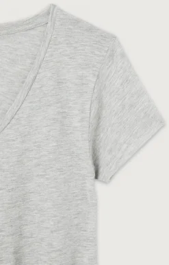 Damen American Vintage |Damen-T-Shirt Jacksonville Vlies Meliert