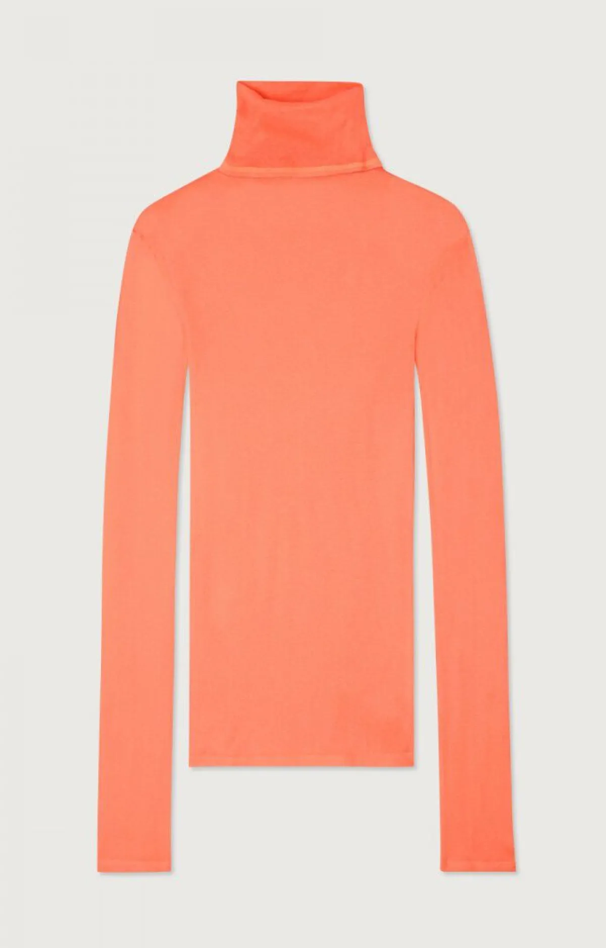 Damen American Vintage |Damen-T-Shirt Massachusetts Leuchtendes Orange