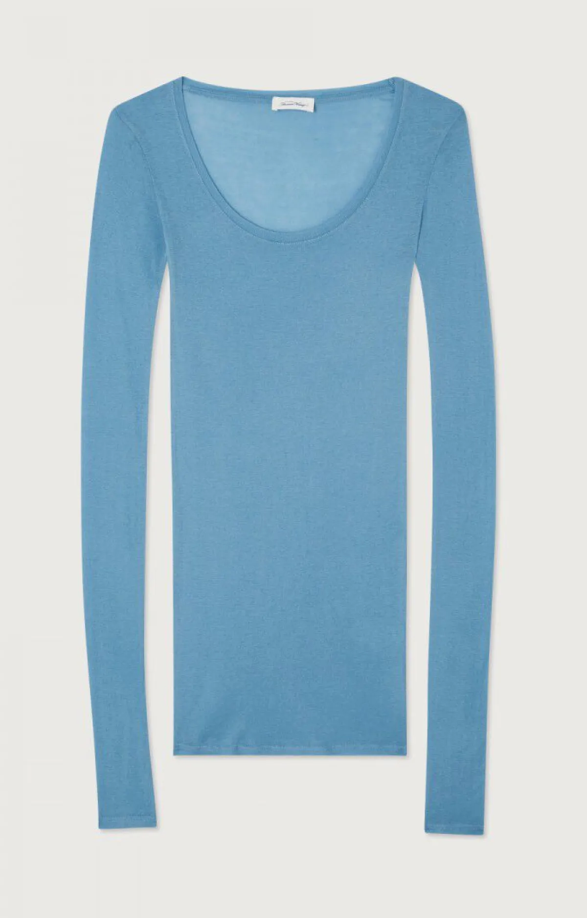Damen American Vintage |Damen-T-Shirt Massachusetts Blaulich Vintage