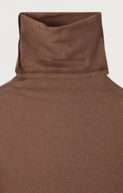 Damen American Vintage |Damen-T-Shirt Massachusetts Kakao Vintage