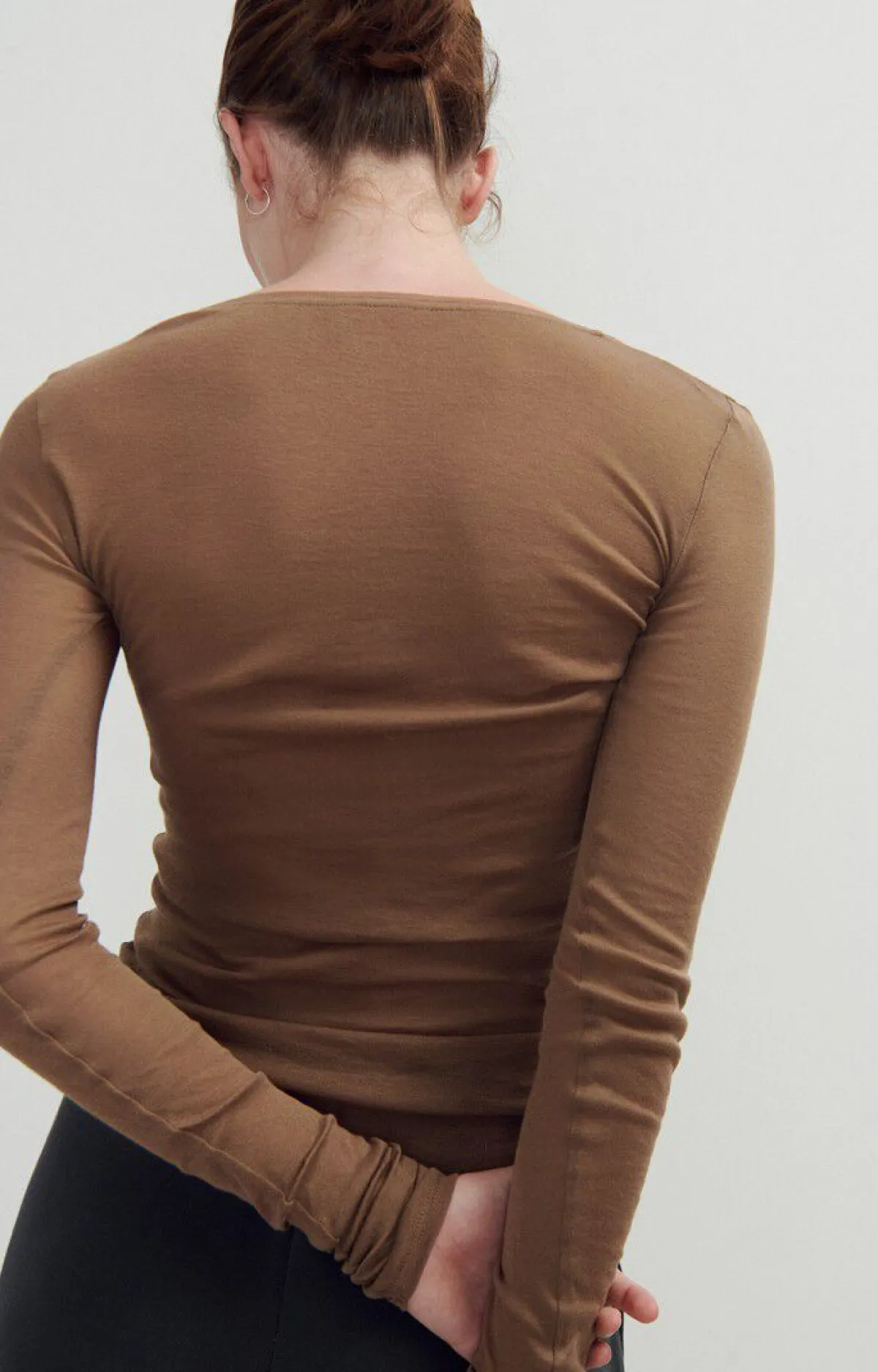 Damen American Vintage |Damen-T-Shirt Massachusetts Kakao Vintage