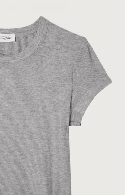 Damen American Vintage |Damen-T-Shirt Odyl Grau Meliert