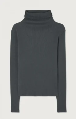 Damen American Vintage |Damen-T-Shirt Piwik Anthrazit Meliert