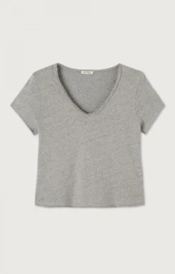 Damen American Vintage |Damen-T-Shirt Sonoma Grau Meliert