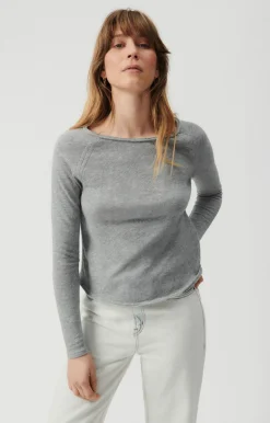 Damen American Vintage |Damen-T-Shirt Sonoma Grau Meliert