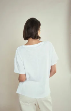 Damen American Vintage |Damen-T-Shirt Sonoma Weiss
