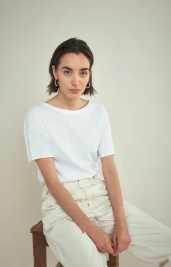 Damen American Vintage |Damen-T-Shirt Sonoma Weiss