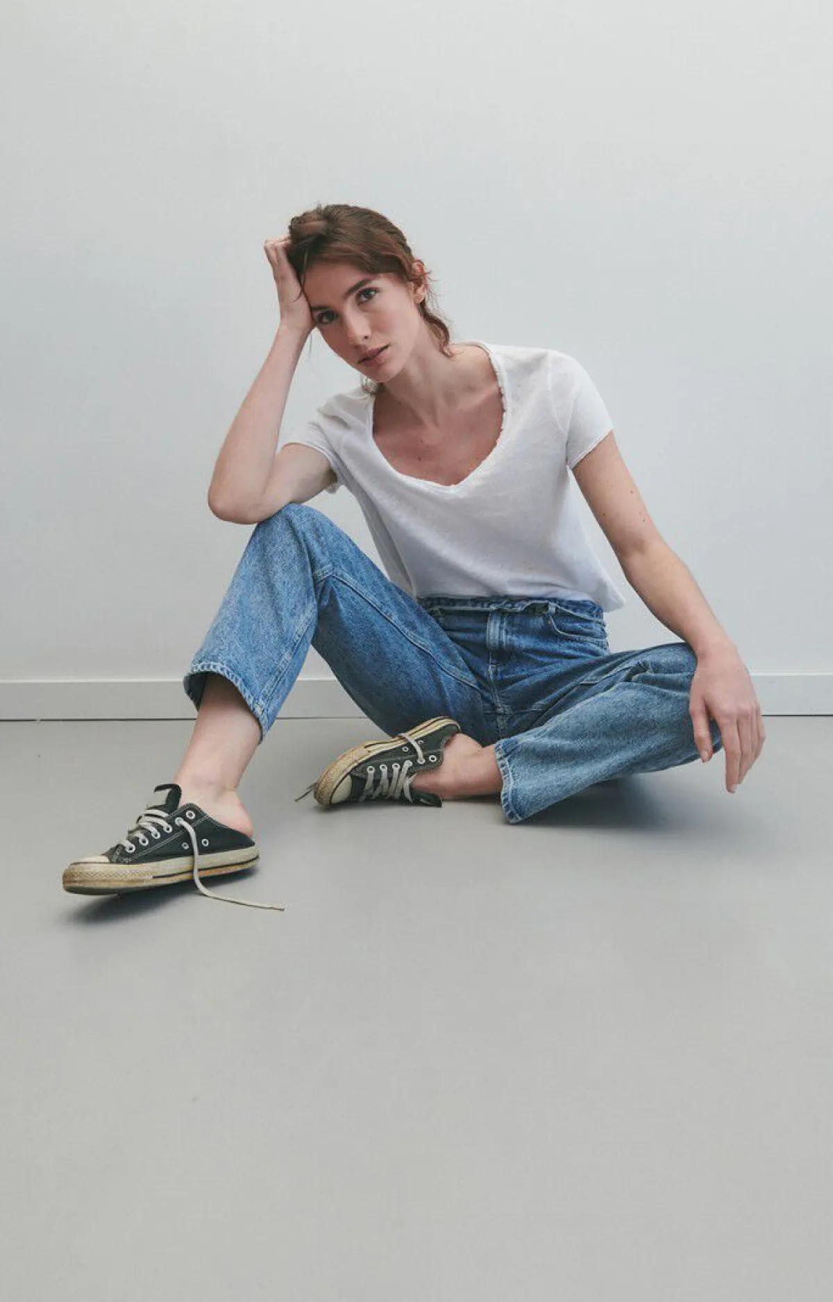 Damen American Vintage |Damen-T-Shirt Sonoma Weiss