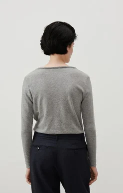 Damen American Vintage |Damen-T-Shirt Sonoma Grau Meliert