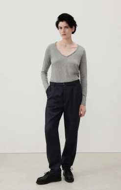 Damen American Vintage |Damen-T-Shirt Sonoma Grau Meliert