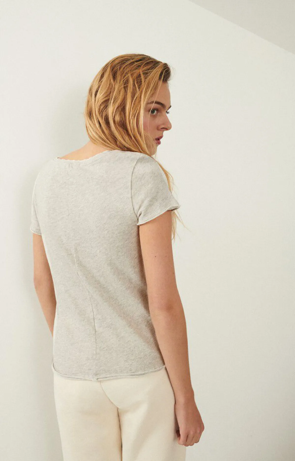 Damen American Vintage |Damen-T-Shirt Sonoma Vlies Meliert