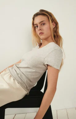 Damen American Vintage |Damen-T-Shirt Sonoma Vlies Meliert