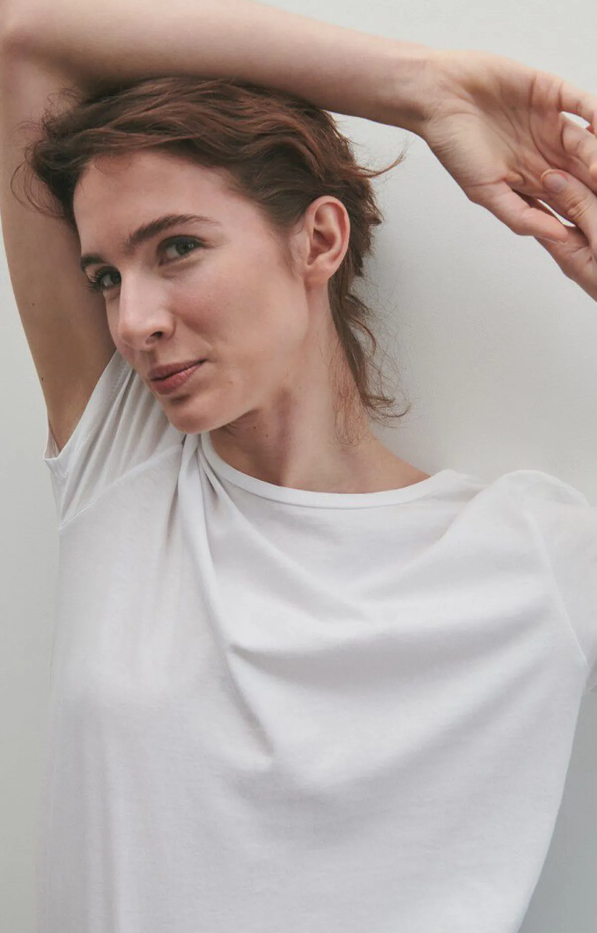 Damen American Vintage |Damen-T-Shirt Vegiflower Weiss