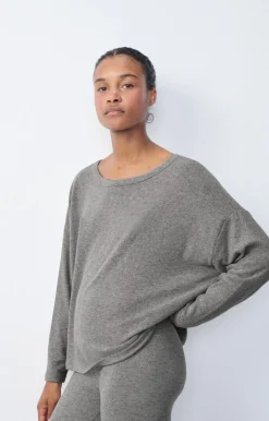 Damen American Vintage |Damen-T-Shirt Vetington Grau Meliert