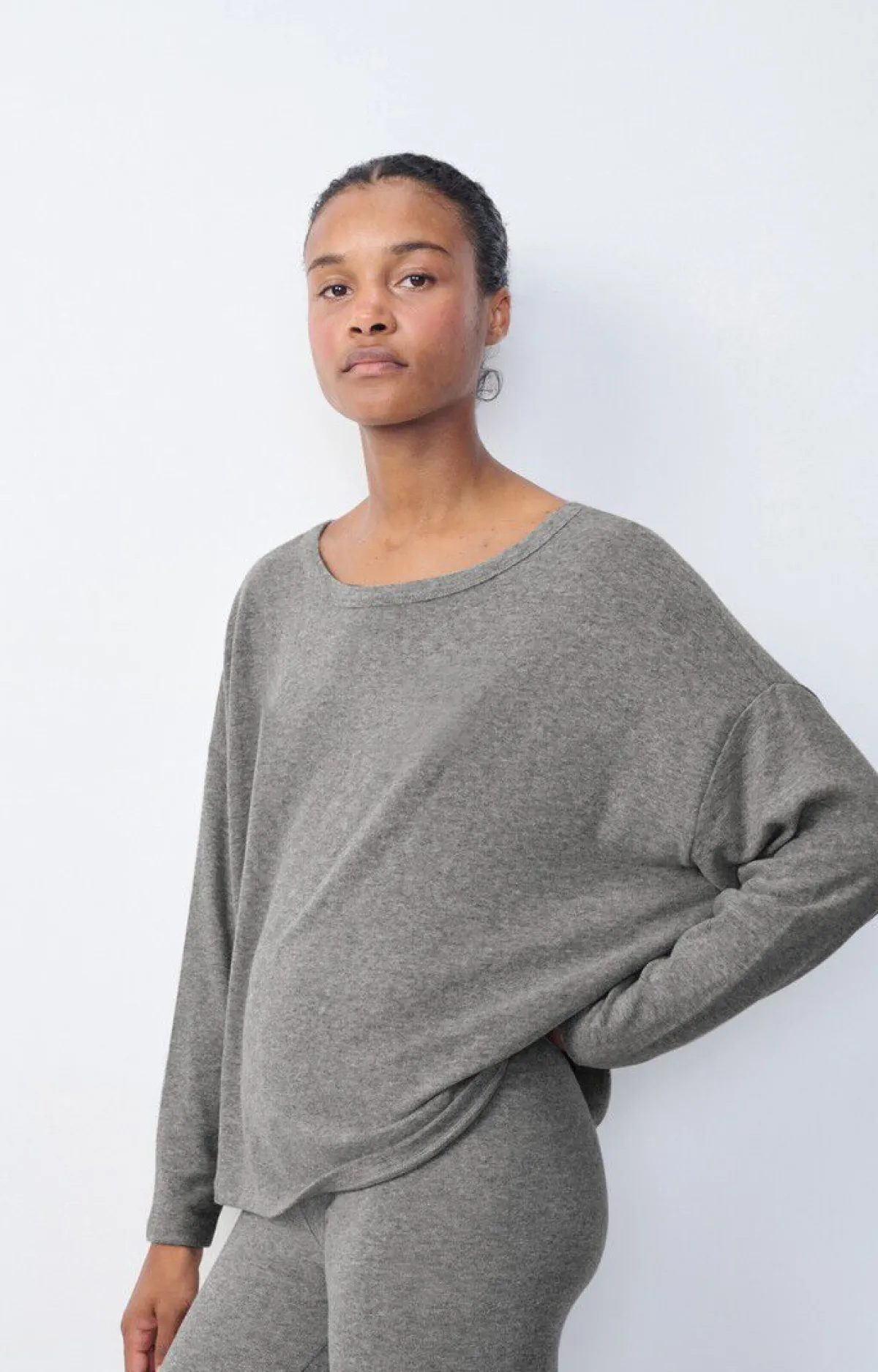Damen American Vintage |Damen-T-Shirt Vetington Grau Meliert