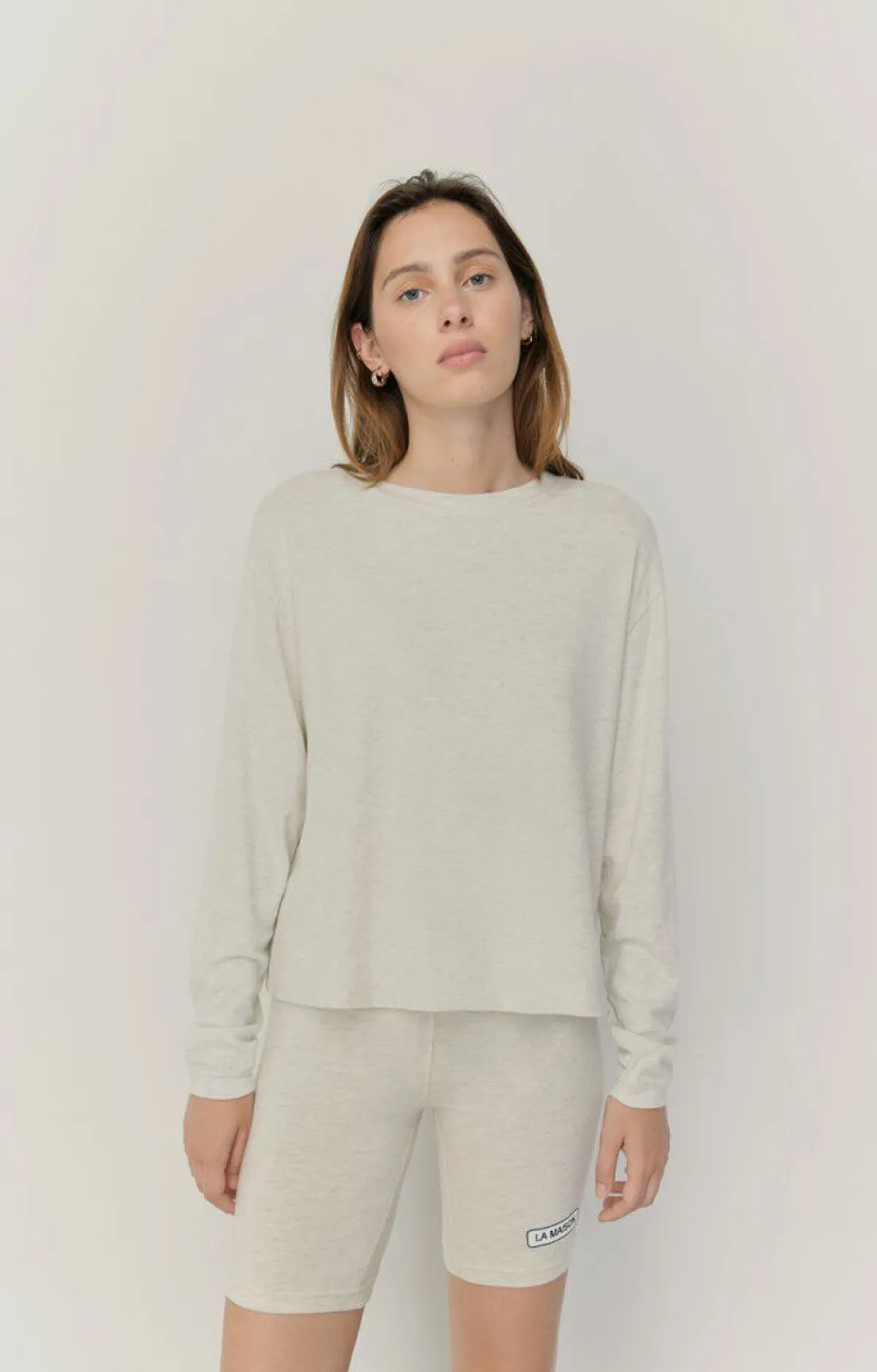 Damen American Vintage |Damen-T-Shirt Ypawood Grau Meliert