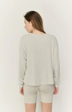 Damen American Vintage |Damen-T-Shirt Ypawood Grau Meliert