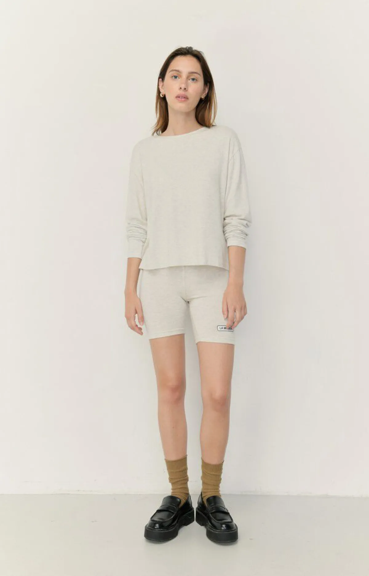 Damen American Vintage |Damen-T-Shirt Ypawood Grau Meliert