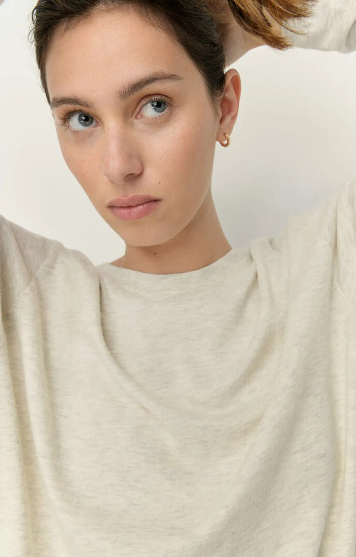 Damen American Vintage |Damen-T-Shirt Ypawood Grau Meliert