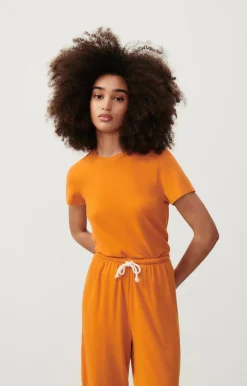 Damen American Vintage |Damen-T-Shirt Ypawood Kurbis Meliert