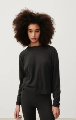Damen American Vintage |Damen-T-Shirt Ypawood Kohlenstoff Meliert