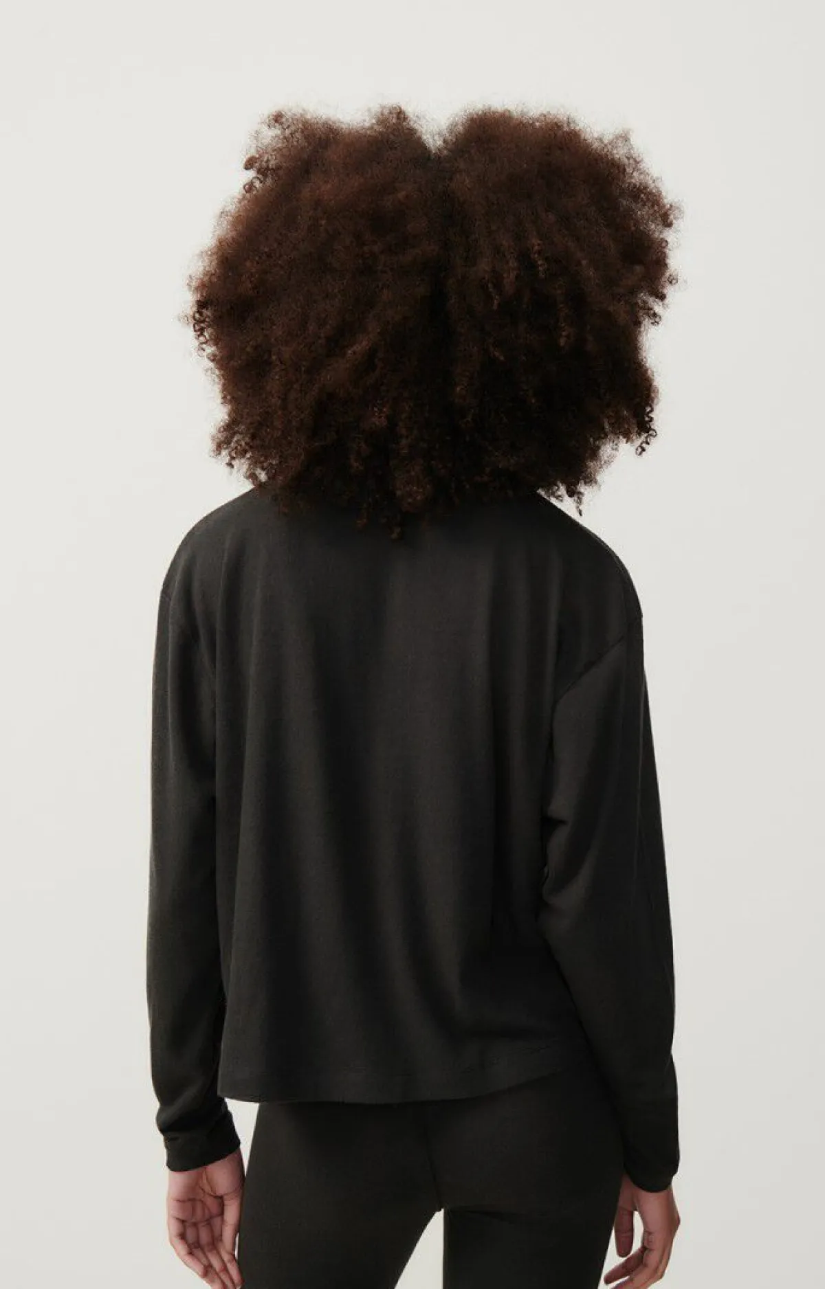 Damen American Vintage |Damen-T-Shirt Ypawood Kohlenstoff Meliert