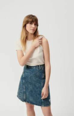 Damen American Vintage |Damen-T-Shirt Ypawood Grau Meliert