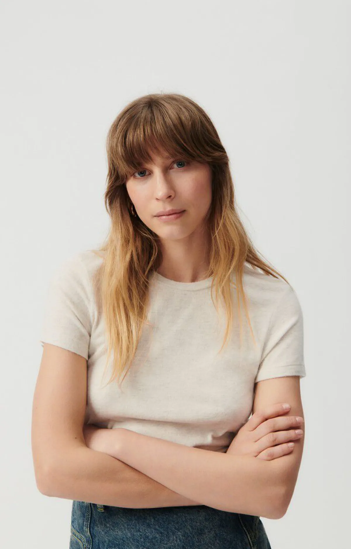 Damen American Vintage |Damen-T-Shirt Ypawood Grau Meliert