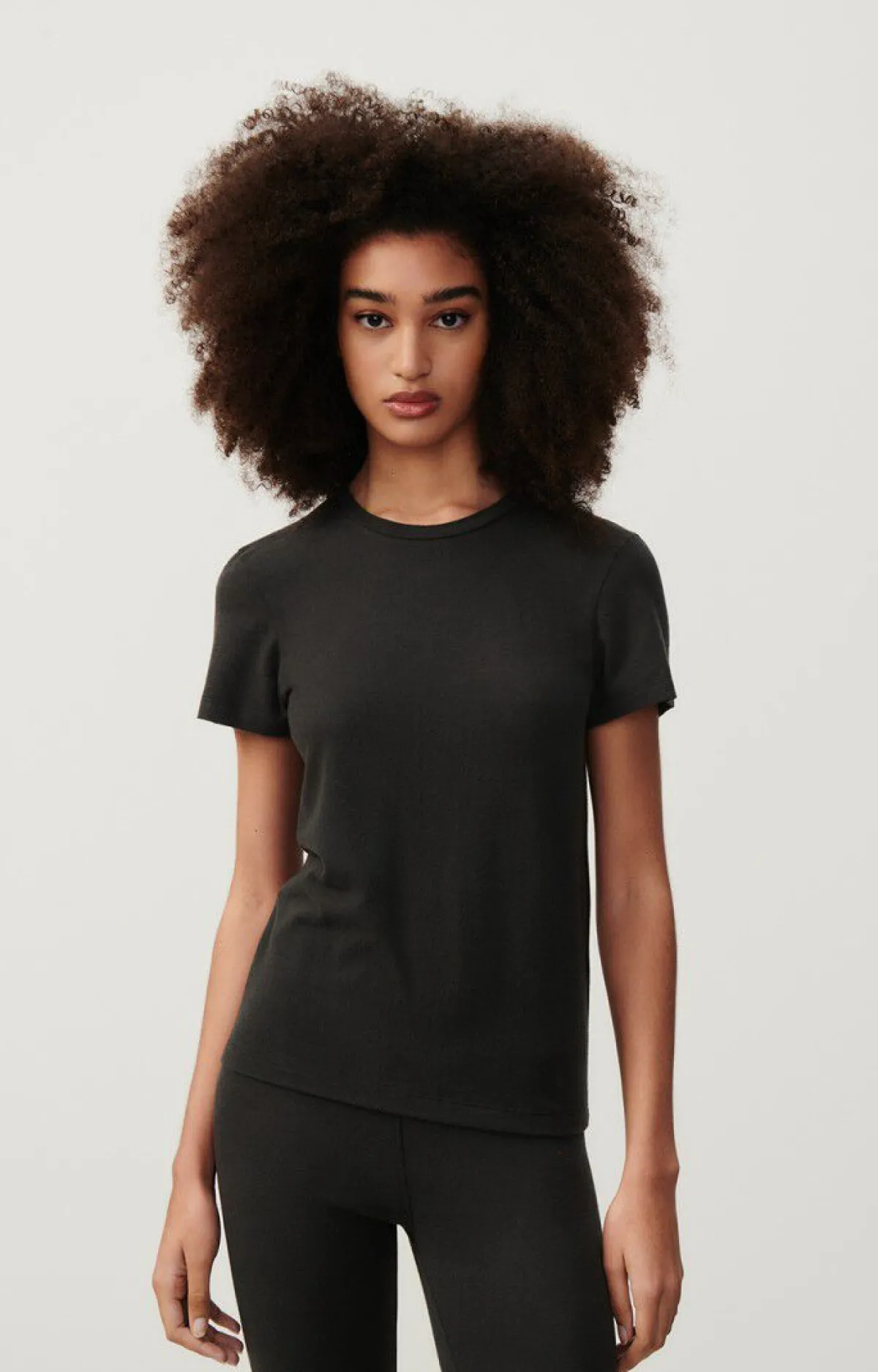 Damen American Vintage |Damen-T-Shirt Ypawood Kohlenstoff Meliert
